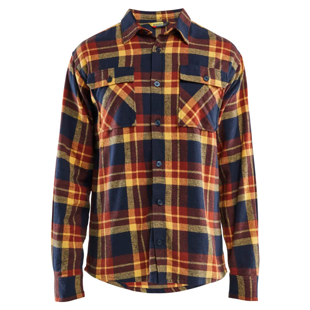 Blaklader 3288 1168 Overhemd Flanel Gebrand Rood Donker Marineblauw