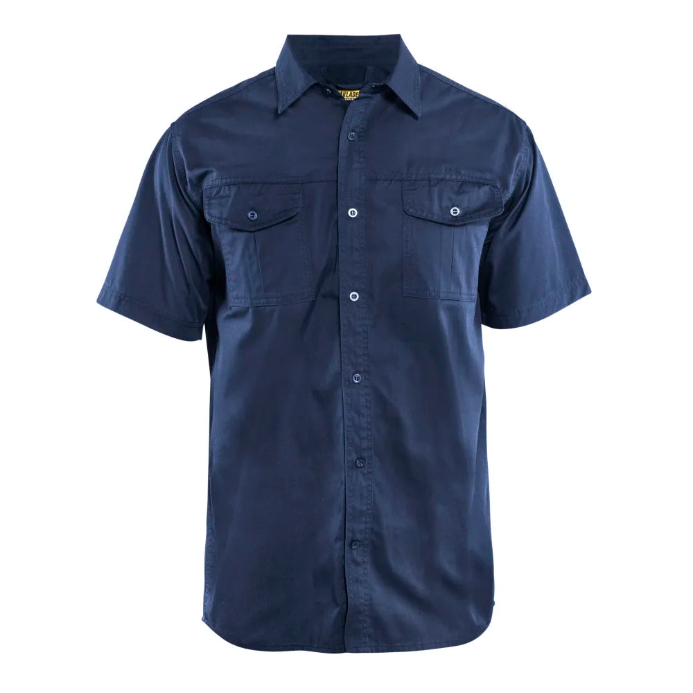 Blaklader 3296 1190 Overhemd Twill Korte Mouw Marineblauw