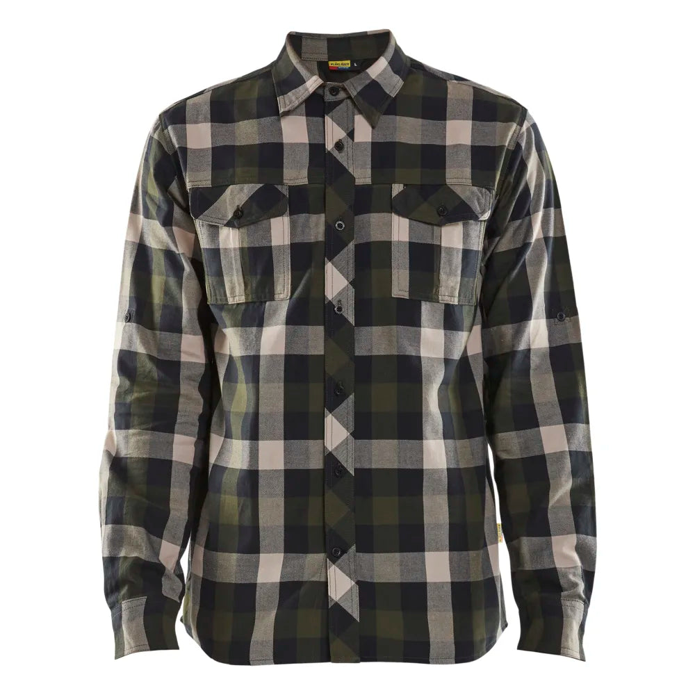 Blaklader 3299 1152 Overhemd Flanel Groen Zwart