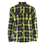Blaklader 3299 1153 Overhemd Flanel Zwart High Vis Geel