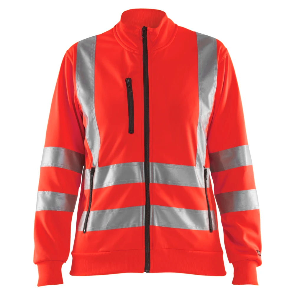 Blaklader 3308 1974 Dames Sweatshirt Met Rits High Vis High Vis Rood