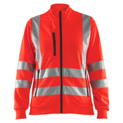 Blaklader 3308 1974 Dames Sweatshirt Met Rits High Vis High Vis Rood