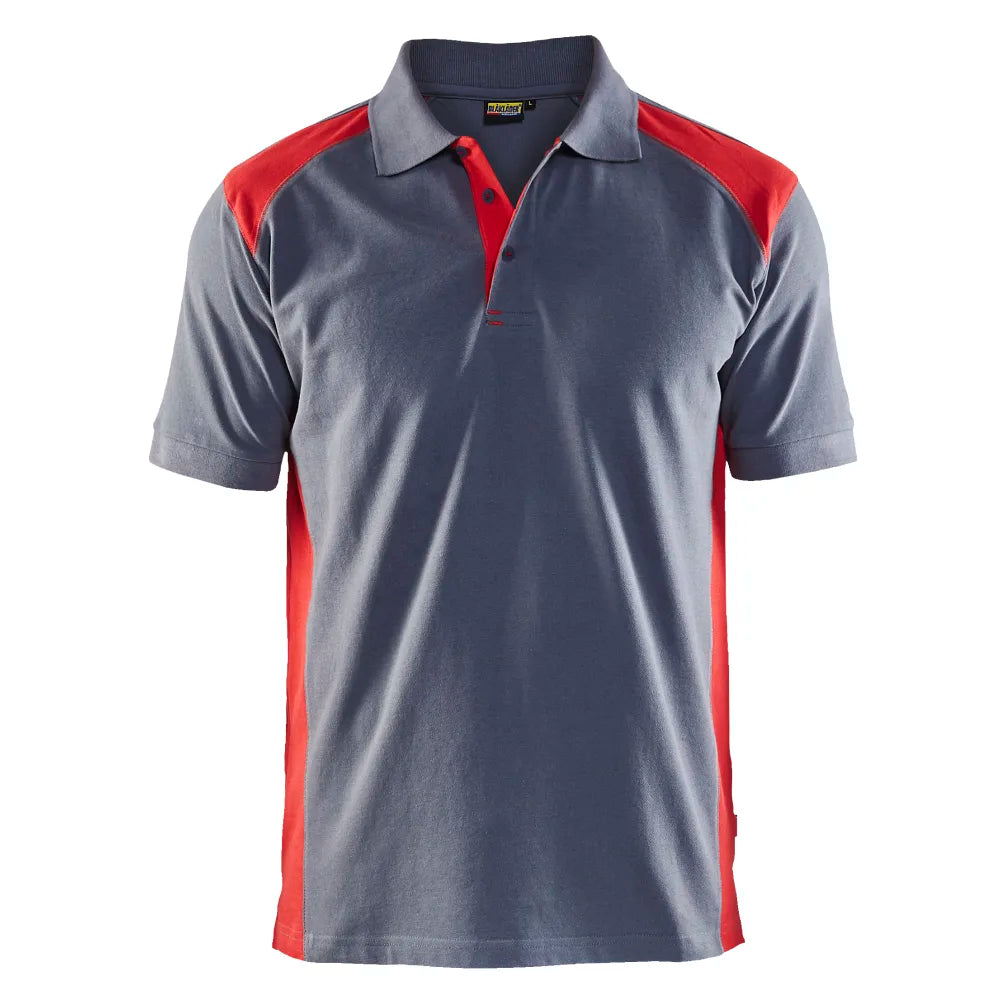 Blaklader 3324 1050 Piqué Polo Grijs Rood