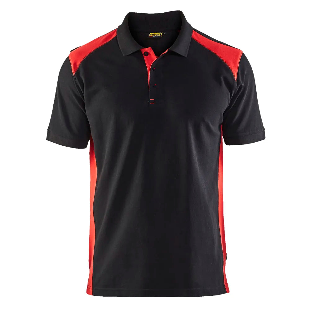 Blaklader 3324 1050 Piqué Polo Zwart Rood