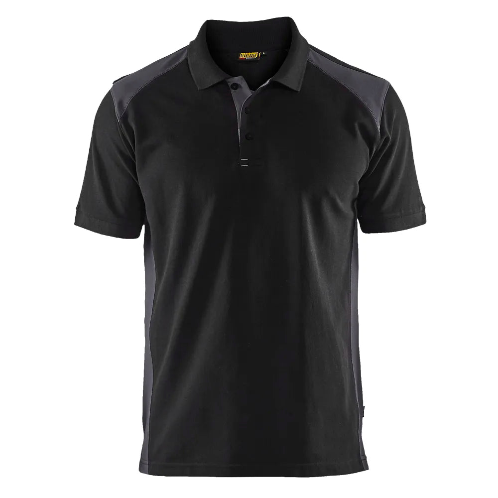 Blaklader 3324 1050 Piqué Polo Zwart Medium Grijs