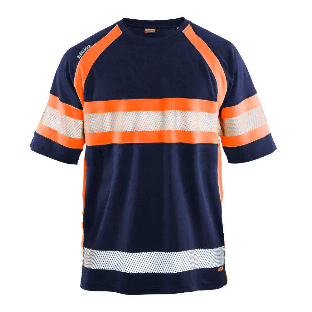 Blaklader 3337 1051 Uv-T-Shirt High Vis Marineblauw High Vis Oranje