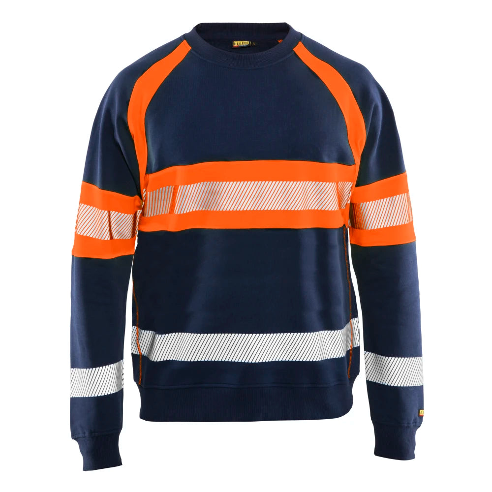 Blaklader 3359 1158 Sweatshirt High Vis Marineblauw High Vis Oranje