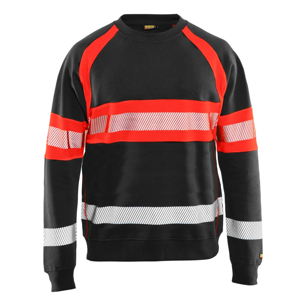 Blaklader 3359 1158 Sweatshirt High Vis Zwart High Vis Rood