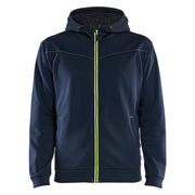 Blaklader 3363 2526 Hooded Sweatshirt Met Rits Donker Marineblauw High Vis Geel