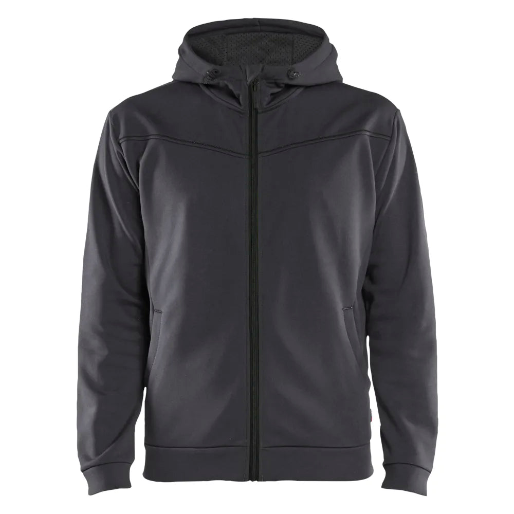 Blaklader 3363 2526 Hooded Sweatshirt Met Rits Medium Grijs Zwart