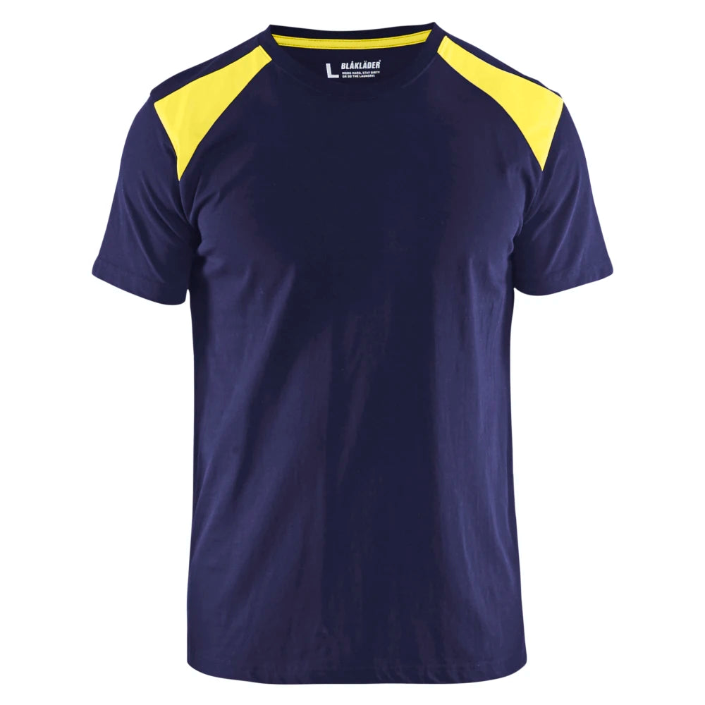 Blaklader 3379 1042 T-Shirt Bi-Colour Marine High Vis Geel