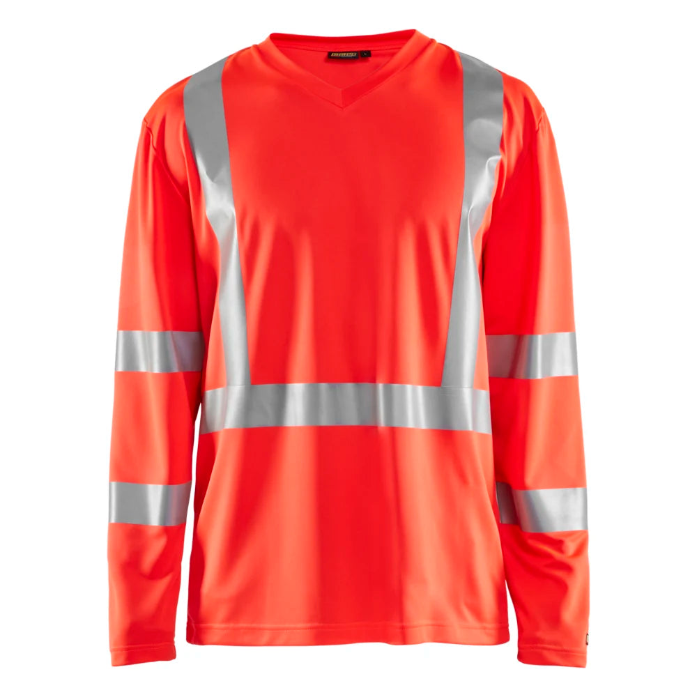 Blaklader 3383 1011 Uv-T-Shirt Lange Mouwen High Vis High Vis Rood