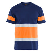 Blaklader 3387 1030 T-Shirt High Vis Marineblauw Oranje
