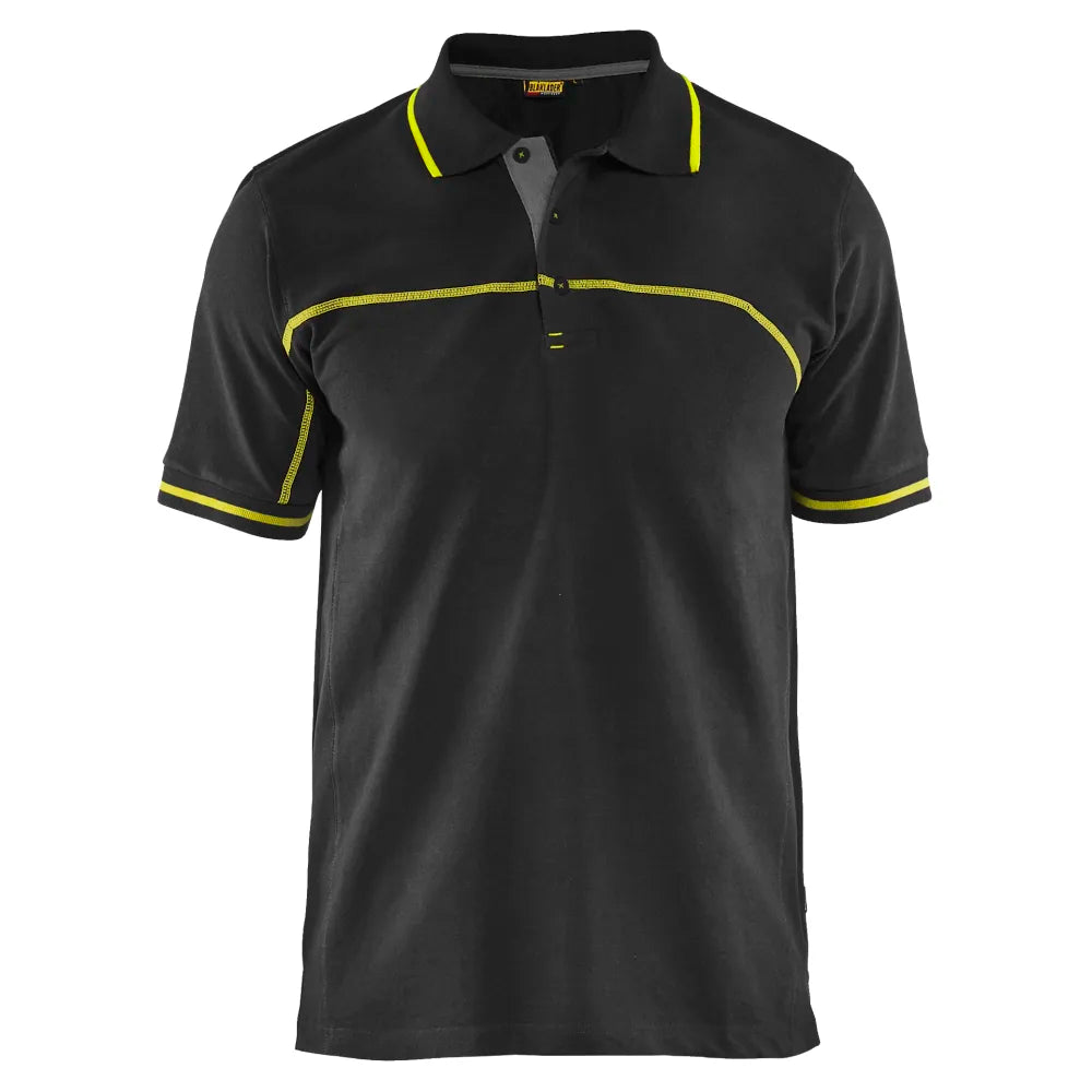 Blaklader 3389 1050 Poloshirt Zwart High Vis Geel