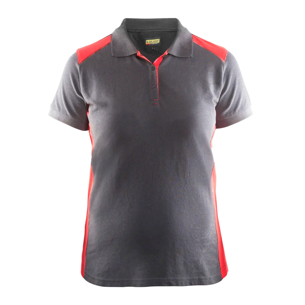Blaklader 3390 1050 Dames Poloshirt Grijs Rood