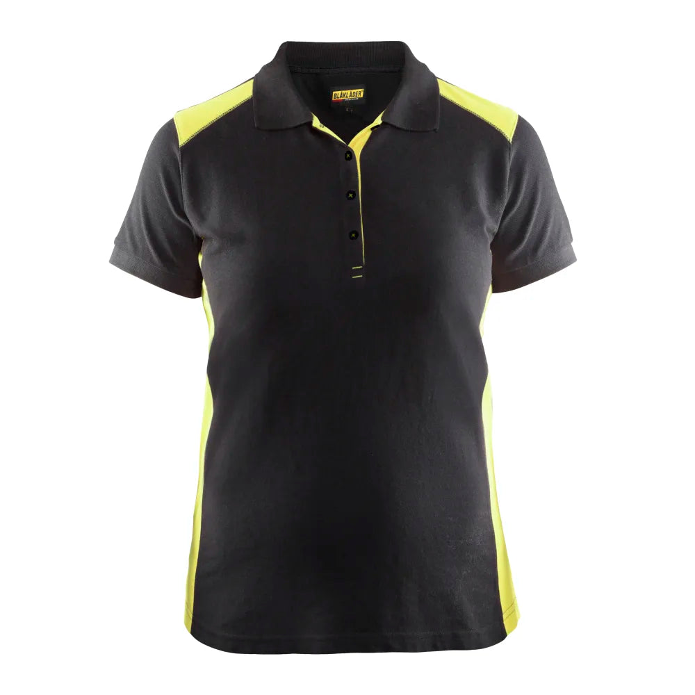 Blaklader 3390 1050 Dames Poloshirt Zwart High Vis Geel