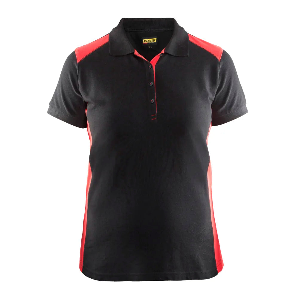 Blaklader 3390 1050 Dames Poloshirt Zwart Rood