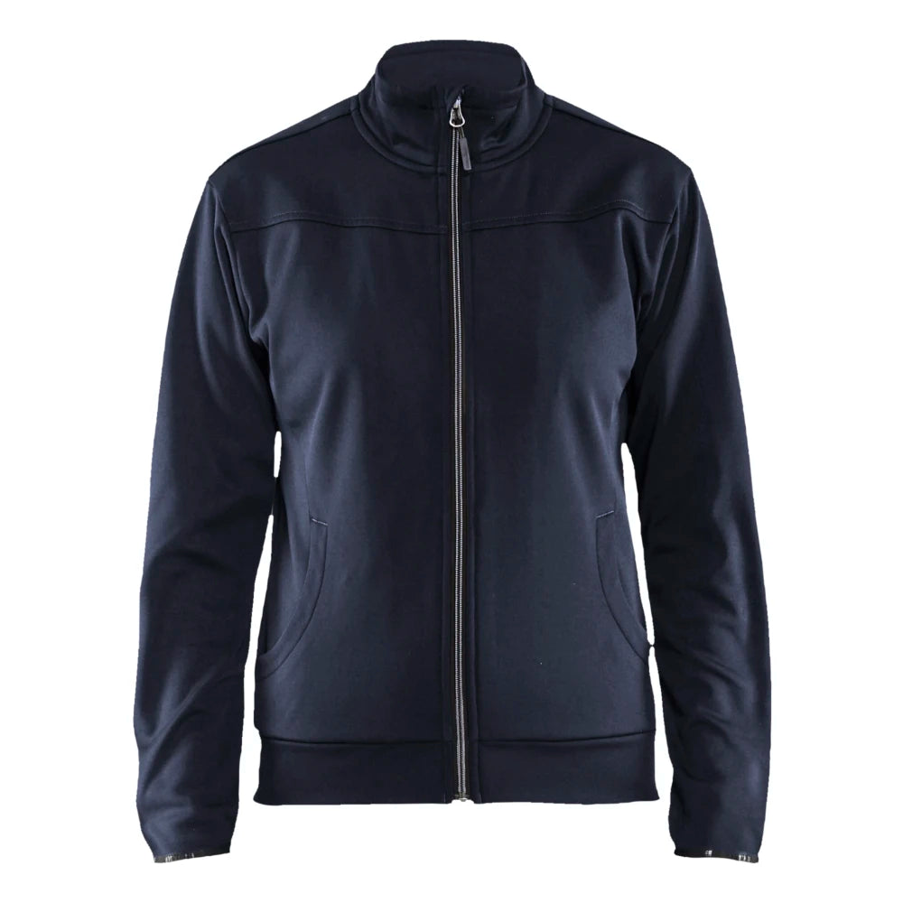 Blaklader 3394 2526 Dames Service Sweatshirt Met Rits Donker Marineblauw Zwart