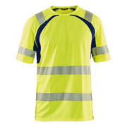 Blaklader 3397 1013 Uv-T-Shirt High Vis High Vis Geel Marineblauw