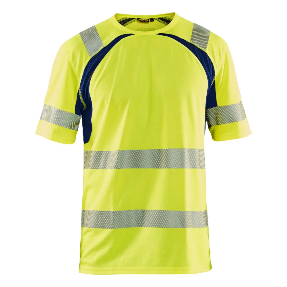 Blaklader 3397 1013 Uv-T-Shirt High Vis High Vis Geel Marineblauw