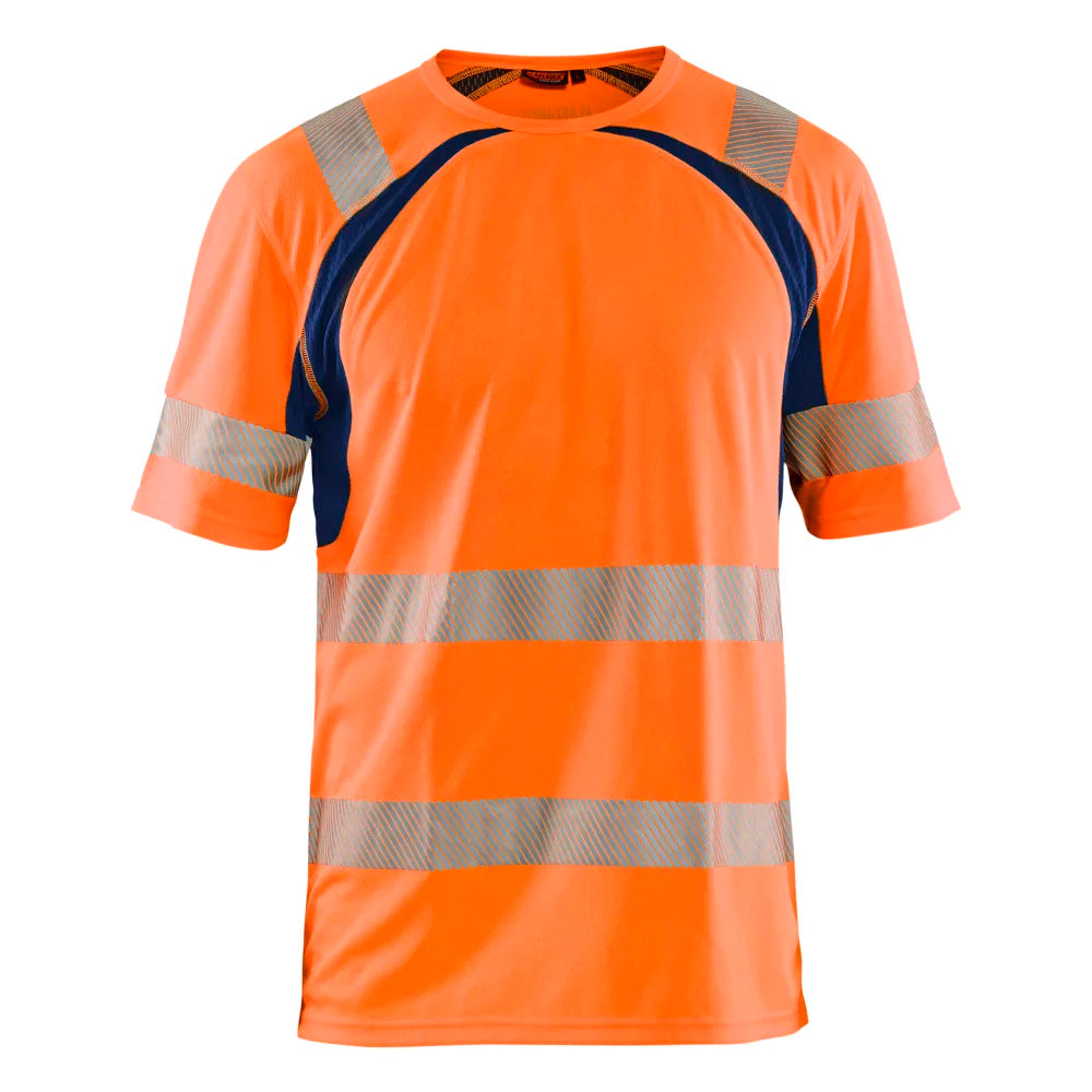 Blaklader 3397 1013 Uv-T-Shirt High Vis High Vis Oranje Marineblauw