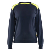 Blaklader 3408 1158 Dames Sweatshirt Bi-Colour Donker Marineblauw High Vis Geel