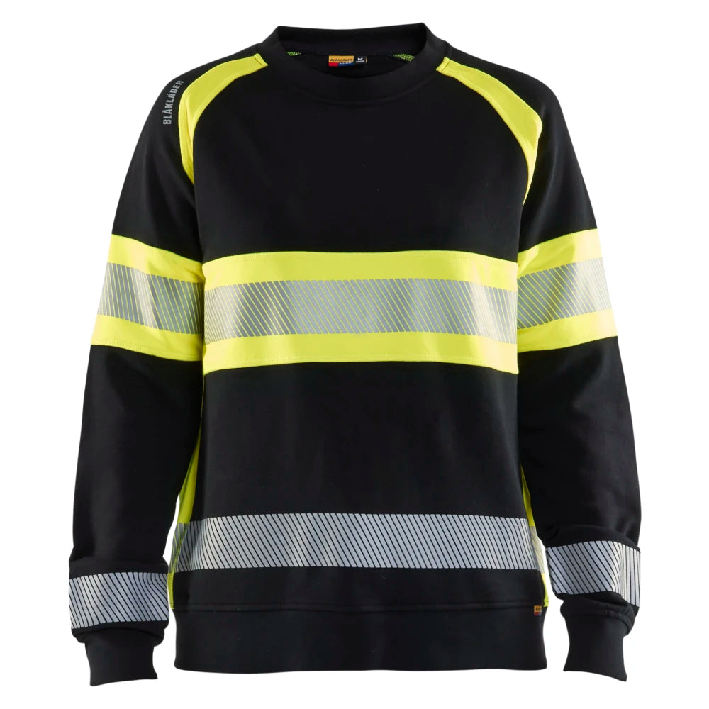 Blaklader 3409 1158 Dames Sweatshirt High Vis Zwart High Vis Geel