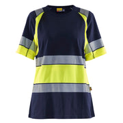 Blaklader 3410 1030 Dames T-Shirt High Vis Marine High Vis Geel