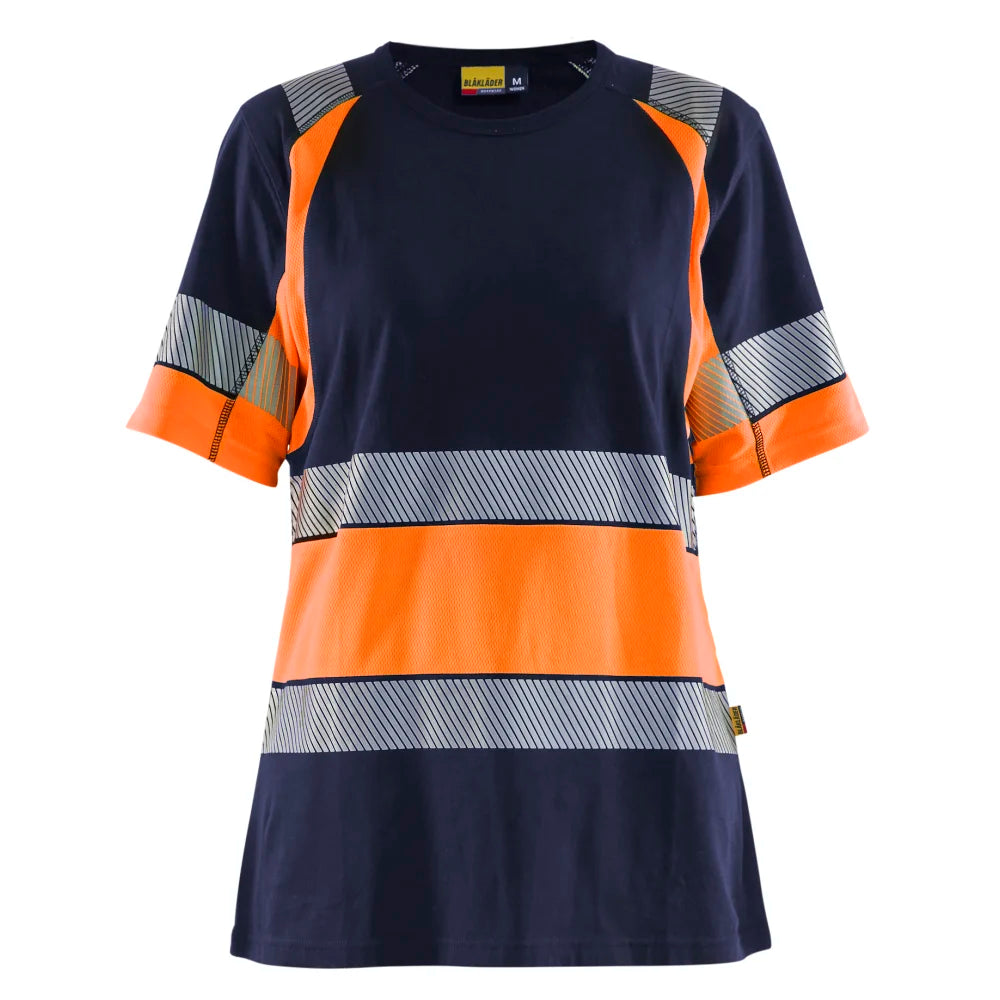 Blaklader 3410 1030 Dames T-Shirt High Vis Marine High Vis Oranje