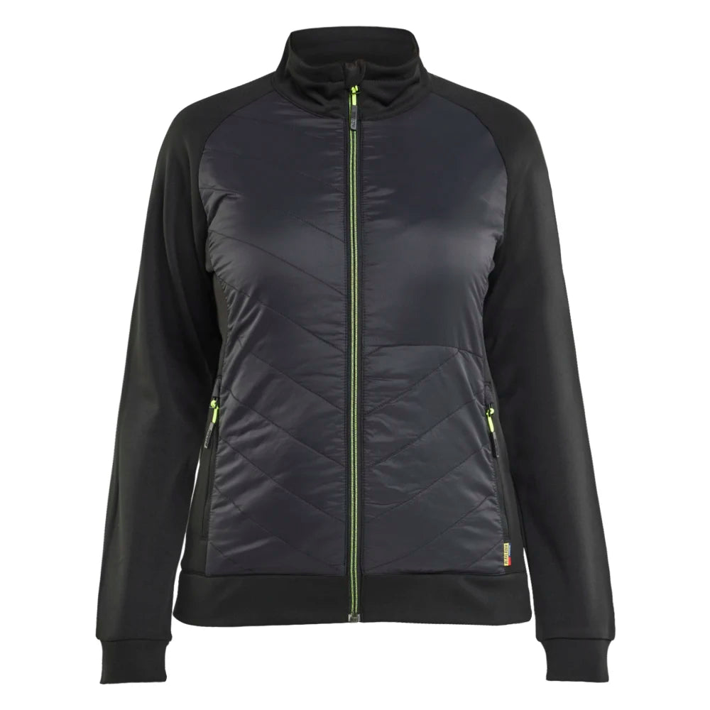 Blaklader 3419 2526 Dames Hybride Sweatshirt Zwart High Vis Geel