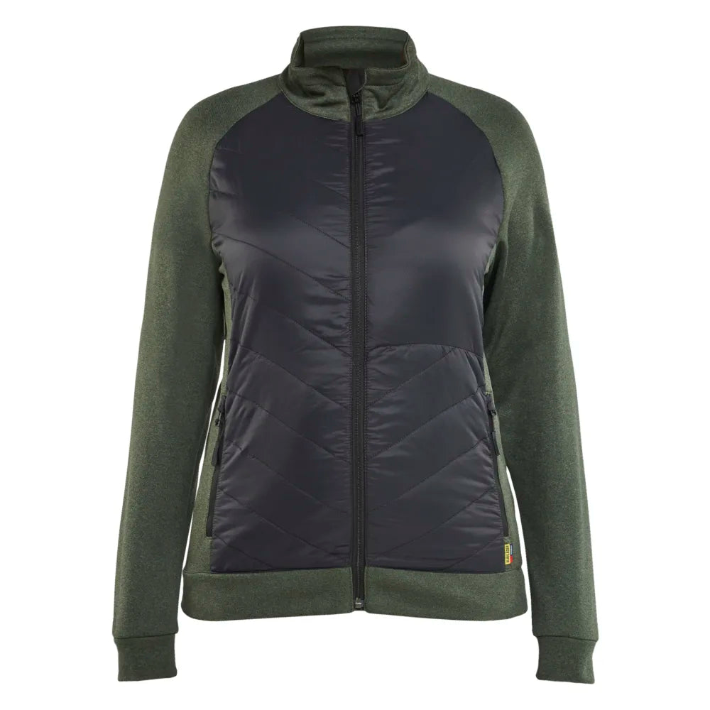 Blaklader 3419 2533 Dames Hybride Sweatshirt Herfstgroen Zwart