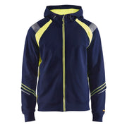 Blaklader 3433 1158 Hooded Sweatshirt Met Rits Visible Marine High Vis Geel