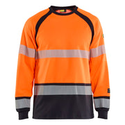 Blaklader 3436 1744 Multinorm T-Shirt Lange Mouwen Inherent High Vis Oranje Marineblauw