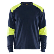 Blaklader 3457 1761 Vlamvertragend T-Shirt Lange Mouwen Marine High Vis Geel