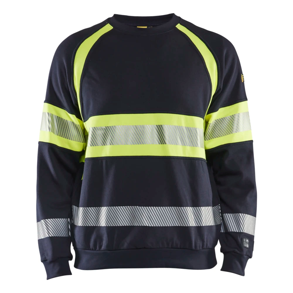 Blaklader 3459 1762 Multinorm Sweatshirt Marine High Vis Geel