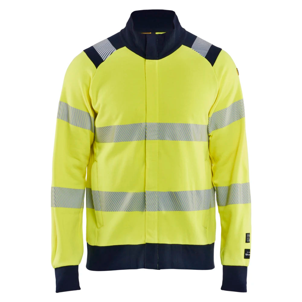 Blaklader 3461 1762 Multinorm Sweatshirt Met Rits High Vis Geel Marineblauw
