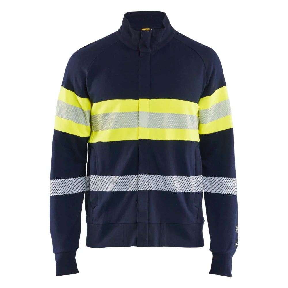 Blaklader 3462 1762 Multinorm Sweatshirt Met Rits Marine High Vis Geel