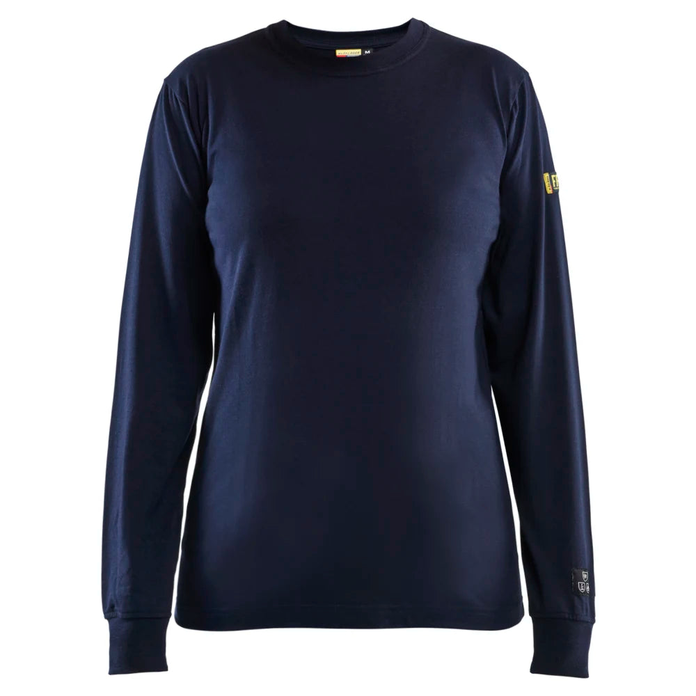 Blaklader 3467 1737 Dames Vlamvertragend T-Shirt Lange Mouwen Marineblauw