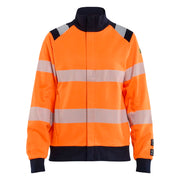 Blaklader 3471 1745 Dames Multinorm Sweatshirt Met Rits Inherent High Vis Oranje Marineblauw
