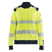 Blaklader 3471 1762 Dames Multinorm Sweatshirt Met Rits High Vis Geel Marineblauw