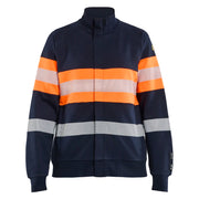 Blaklader 3472 1745 Dames Multinorm Sweatshirt Met Rits Inherent Marineblauw Oranje