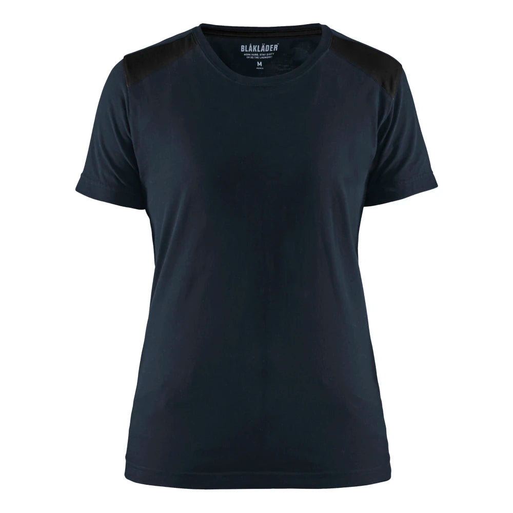 Blaklader 3479 1042 Dames T-Shirt Bi-Colour Donker Marineblauw Zwart