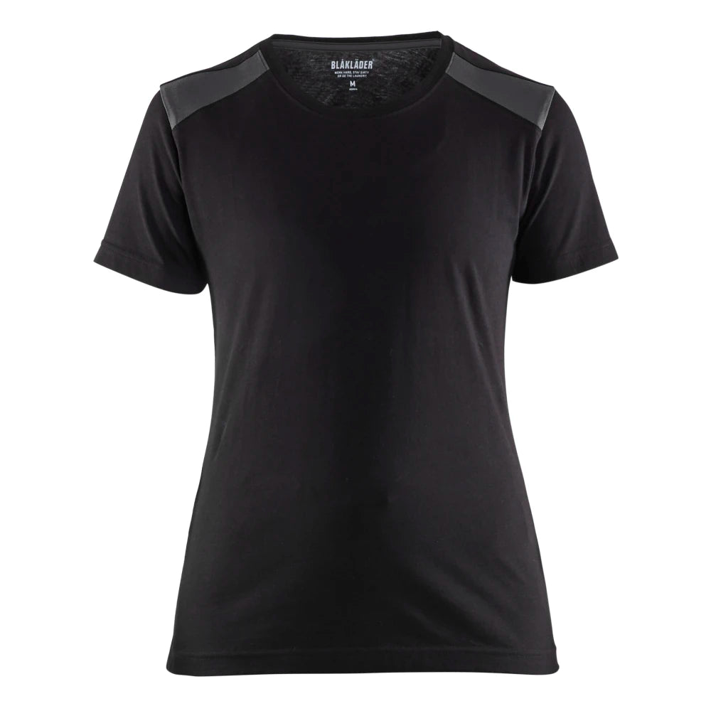 Blaklader 3479 1042 Dames T-Shirt Bi-Colour Zwart Donkergrijs