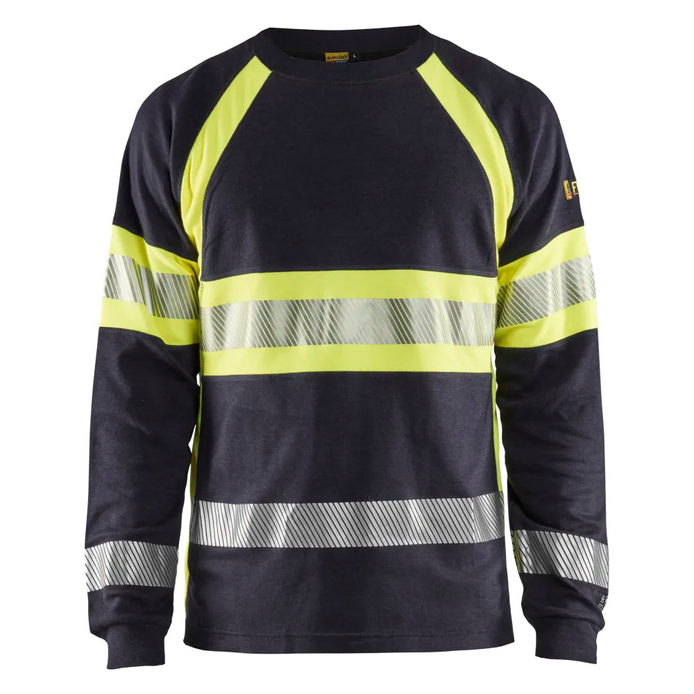 Blaklader 3484 1761 Vlamvertragend T-Shirt Lange Mouwen Marine High Vis Geel