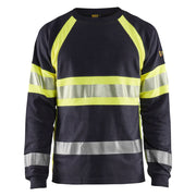 Blaklader 3484 1761 Vlamvertragend T-Shirt Lange Mouwen Marine High Vis Geel