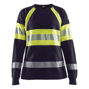 Blaklader 3494 1761 Dames Vlamvertragend T-Shirt Lange Mouwen Marine High Vis Geel