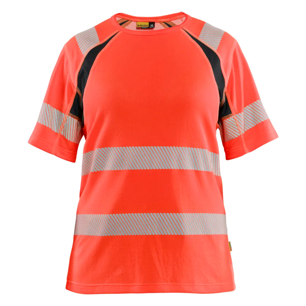 Blaklader 3503 2537 Dames T-Shirt High Vis High Vis Rood Zwart