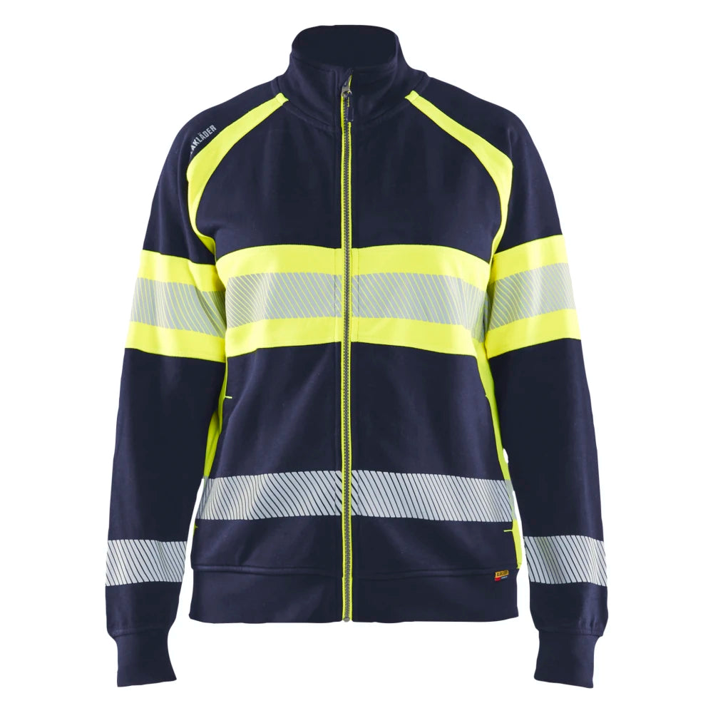 Blaklader 3505 1158 Dames Sweatshirt Met Rits High Vis Marine High Vis Geel