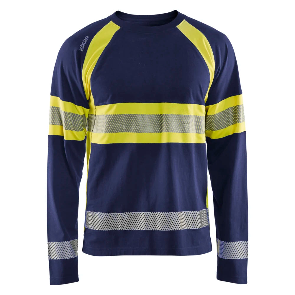 Blaklader 3510 1030 T-Shirt Lange Mouwen High Vis Marine High Vis Geel