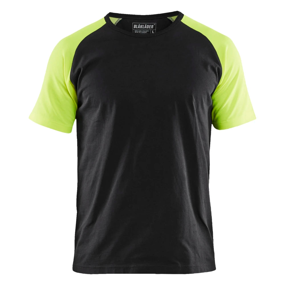 Blaklader 3515 1030 T-Shirt Visible Zwart High Vis Geel